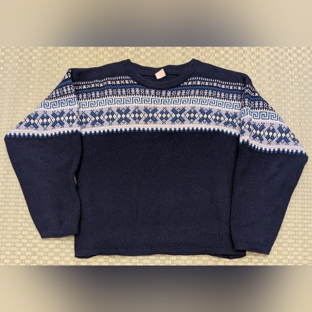 VTG Dirdalstrikk Fair Isle Wool Sweater Men's Size 52 (US M/L) Made in Norway